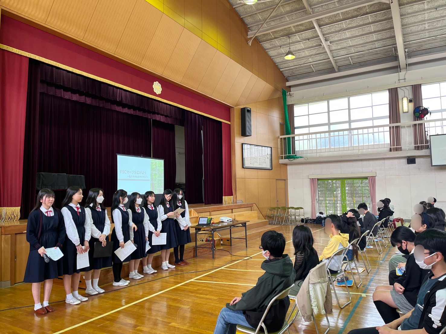 FSCジュニア・アンバサダーの聖霊中学校生徒会執行部が小学生向け